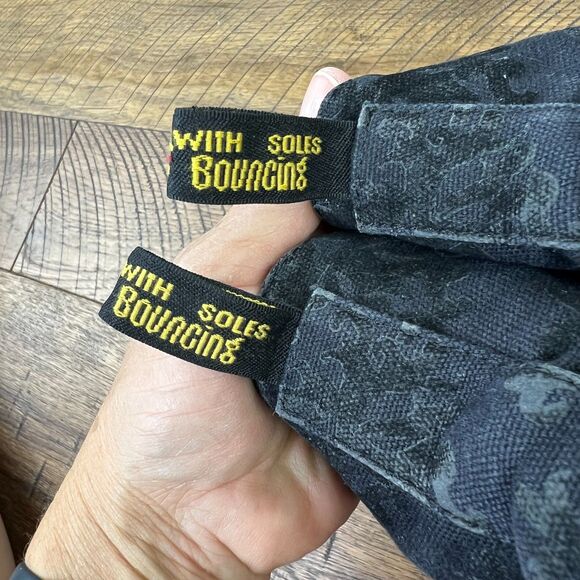 DR Marten 7 Hackney black skull flock sneaker shoe womens fabric lace up - Picture 9 of 9